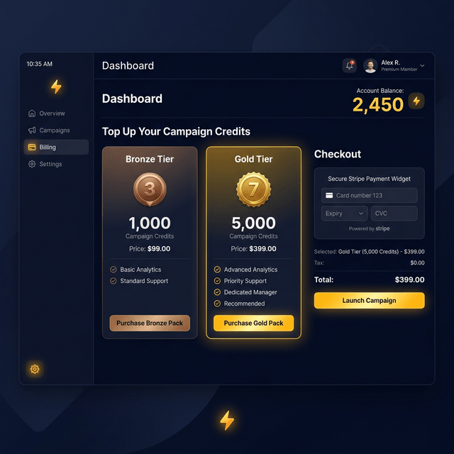 Dynamic Credit Checkout